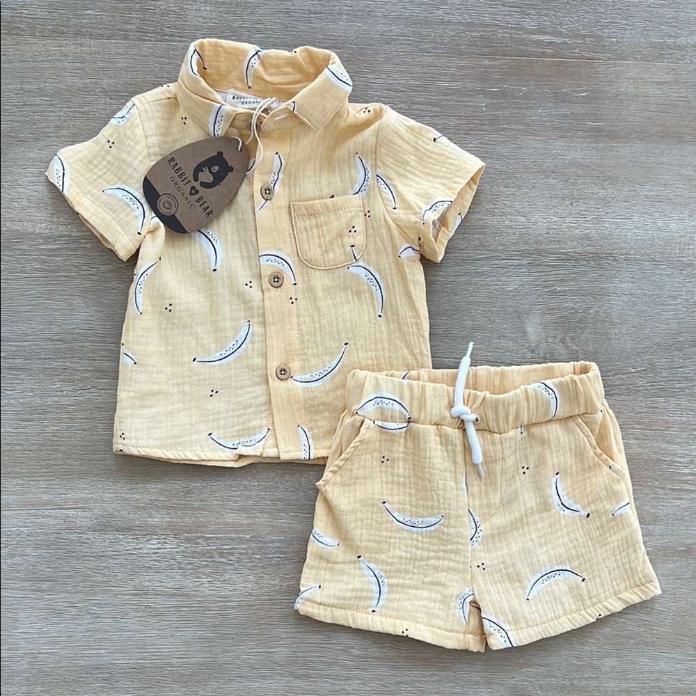 Rabbit + Bear Banana Organic Cotton Resort Set 12 months